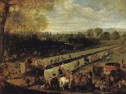 MAZO, Juan Bautista Martinez del The Hunting Party at Aranjuez oil on canvas